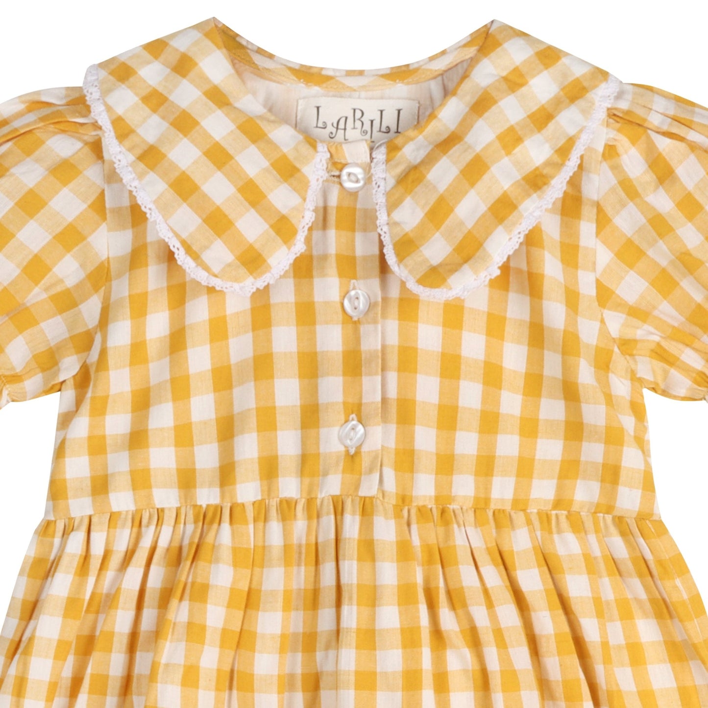 Citrus Gingham Girls Dorothy Dress - LARILI