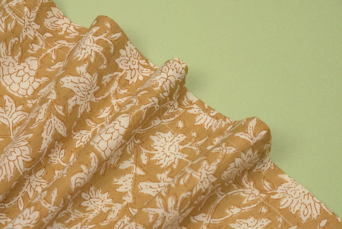 Embroidered fabric V shape Yoke Dress - LARILI