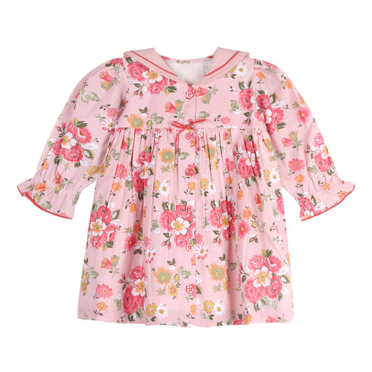 Rosy Breeze Sailor Collar Dress
