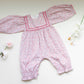 Pink Ditsy Print Cord Romper