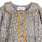Whispering Florals Grey Cotton Printed Dress