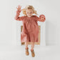 Pastel Pink Lace Yolk Dobby Dress