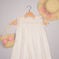 Off-white Lace Yoke Girl's Dobby Dress