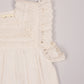 Off-white Lace Yoke Girl's Dobby Dress