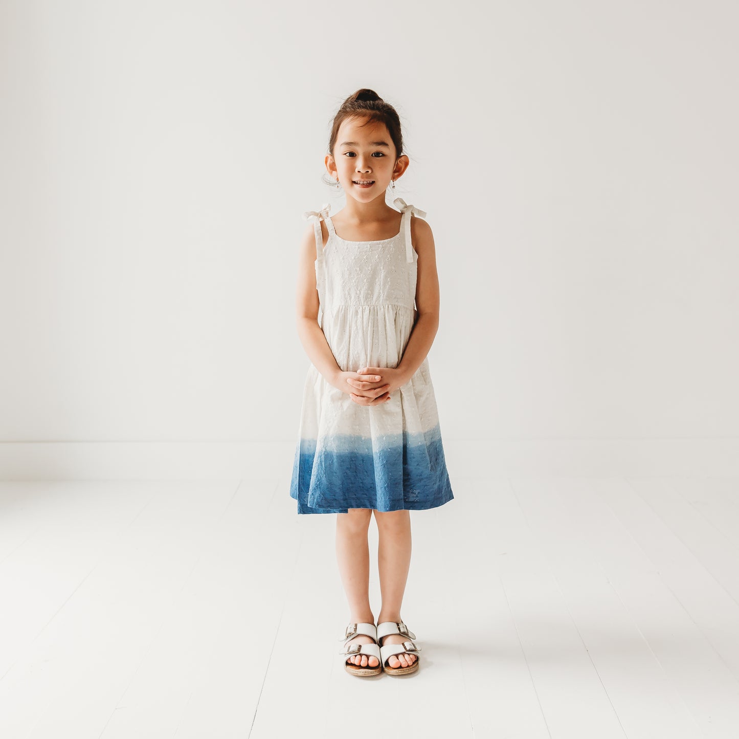 Ocean Ombre Nautical Schiffli Dress