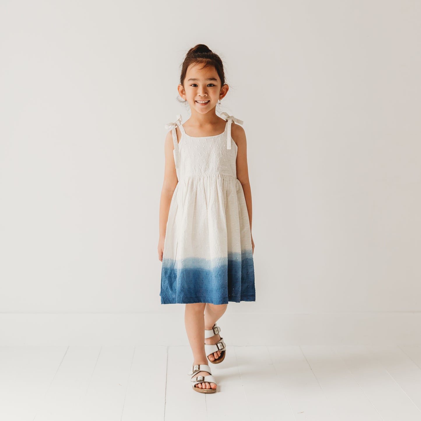 Ocean Ombre Nautical Schiffli Dress