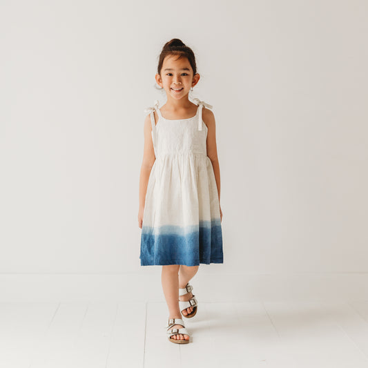Ocean Ombre Nautical Schiffli Dress