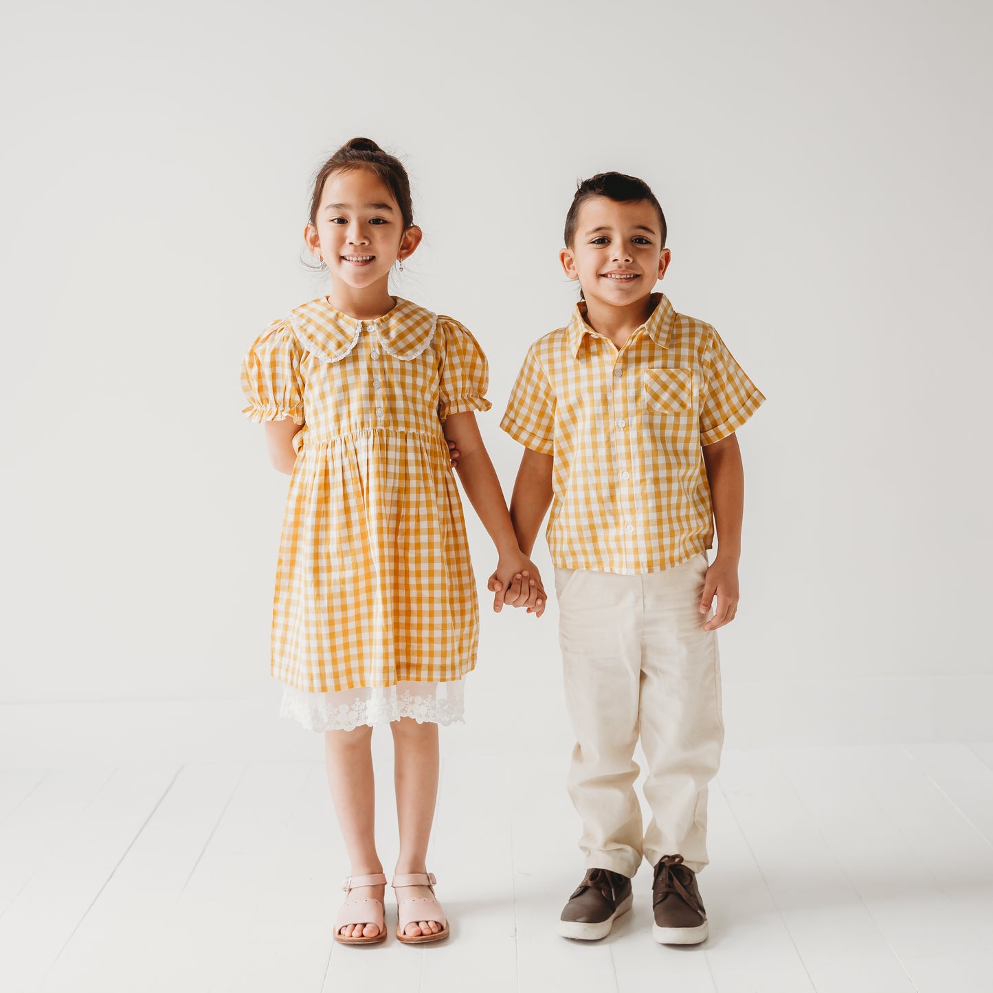 Citrus Gingham Boy Shirt
