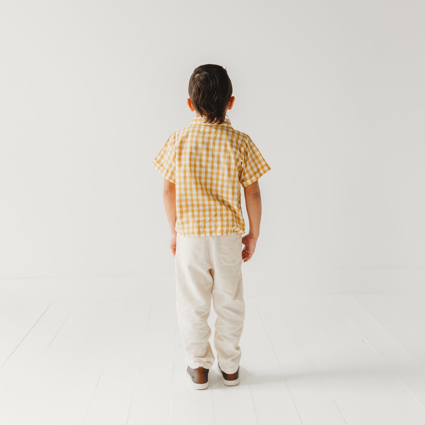 Citrus Gingham Boy Shirt