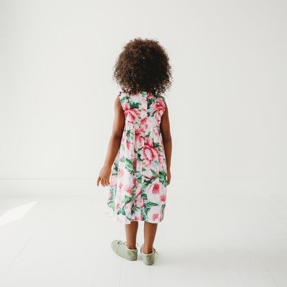 Pink Peony Ruffled Olivia Dress