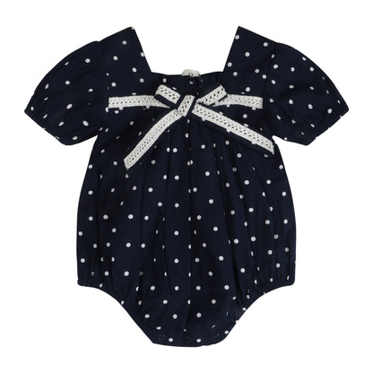 Starlit Nautical Breeze Polka Girl Romper