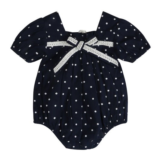Starlit Nautical Breeze Polka Girl Romper
