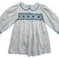 Natural Linen Blend Hand Smocked Girl's Dress