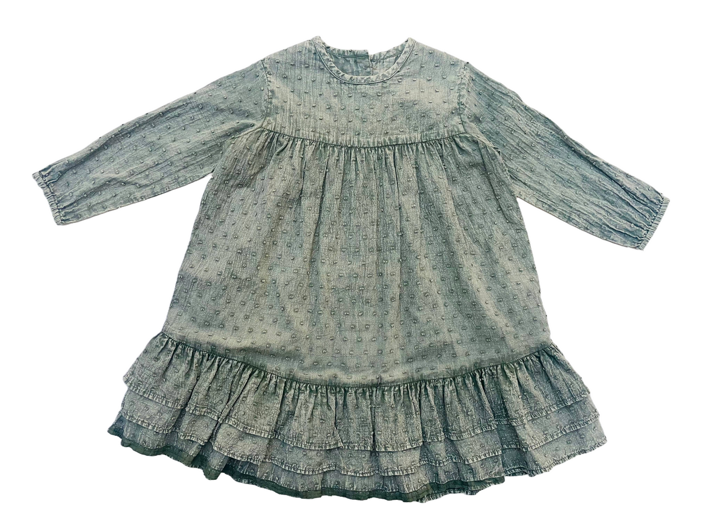 Stone Wash Prairie Frill Girl's Dress