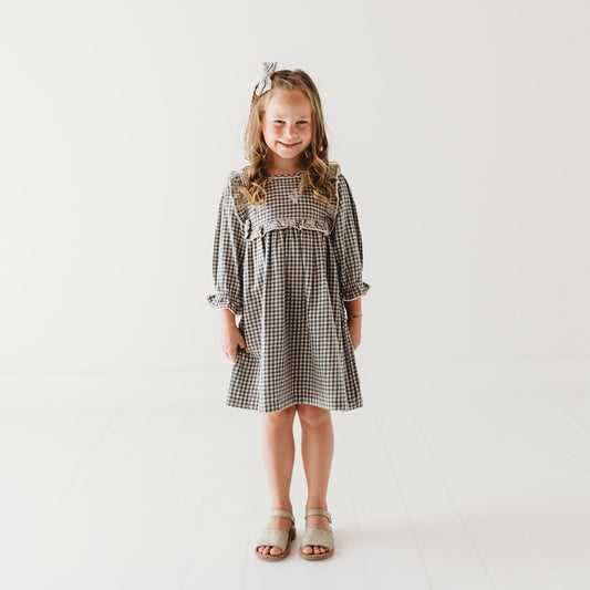 Blue Harmony Gingham Dress