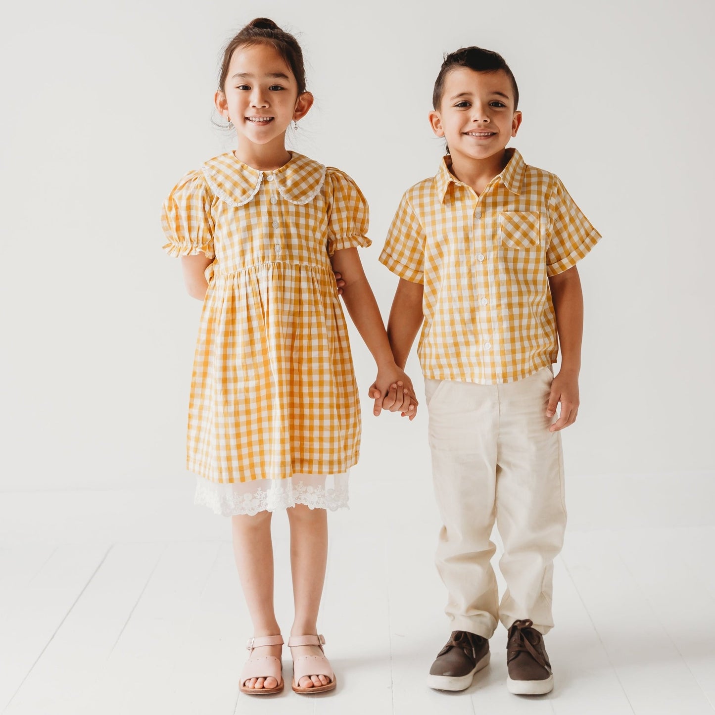 Citrus Gingham Boy Shirt - LARILI