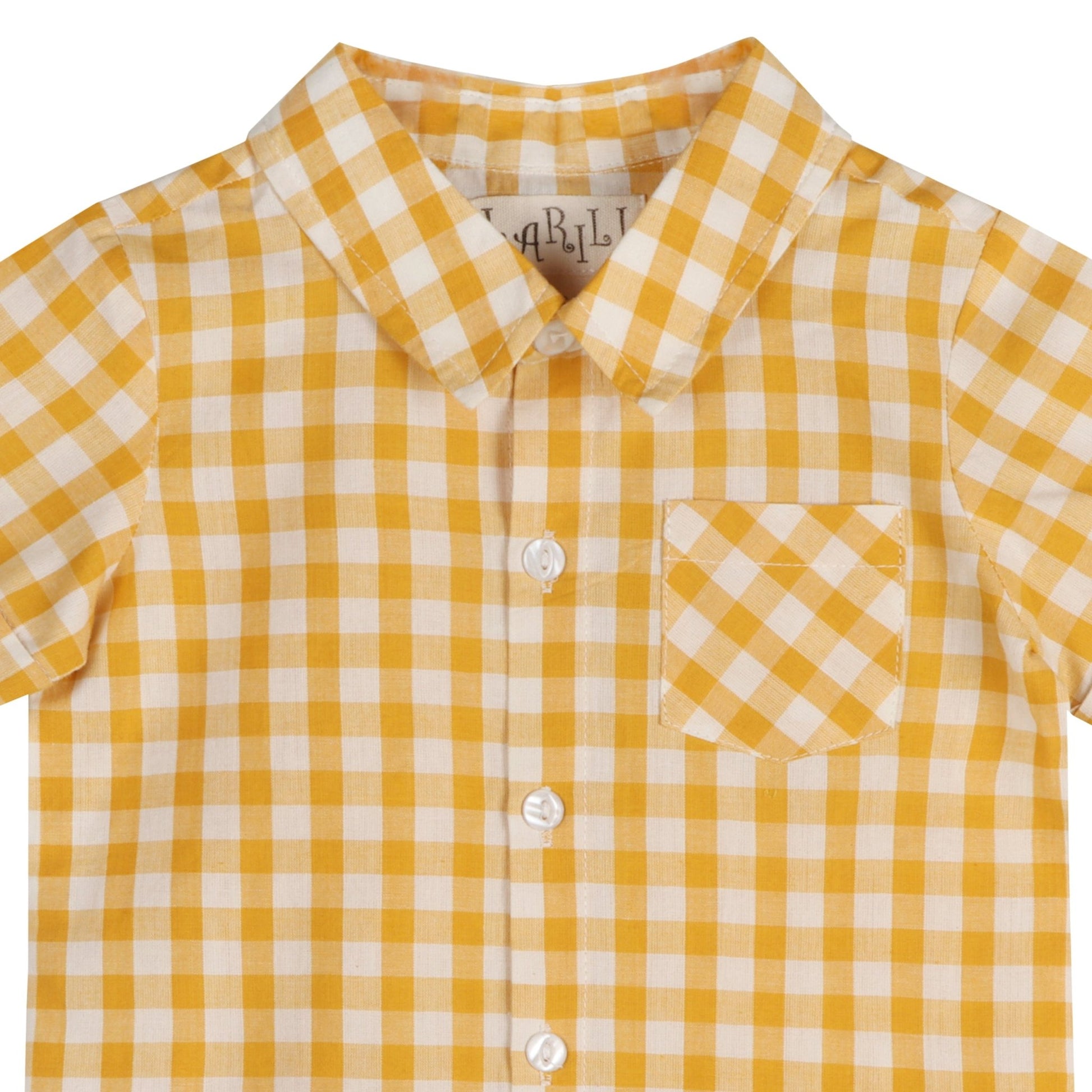 Citrus Gingham Boy Shirt - LARILI