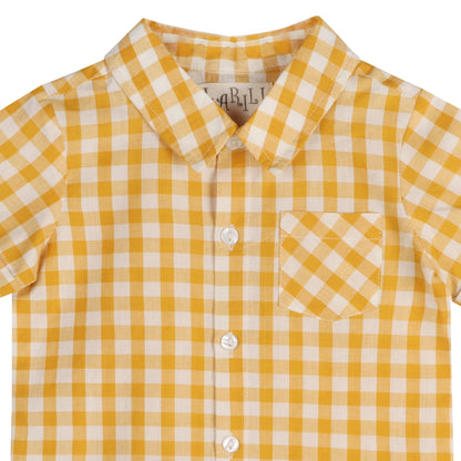 Citrus Gingham Boy Shirt - LARILI
