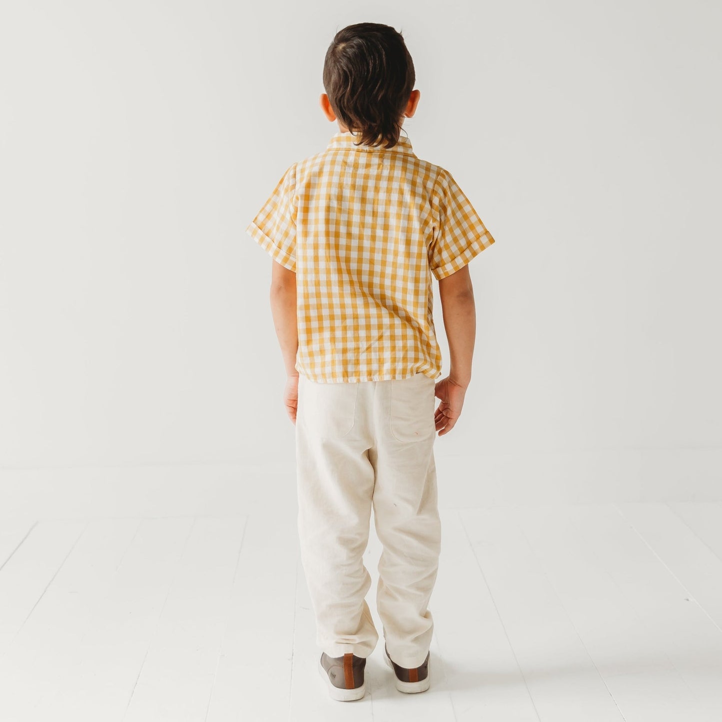 Citrus Gingham Boy Shirt - LARILI