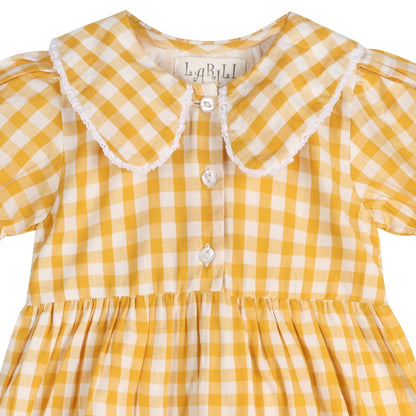 Citrus Gingham Girls Dorothy Dress - LARILI