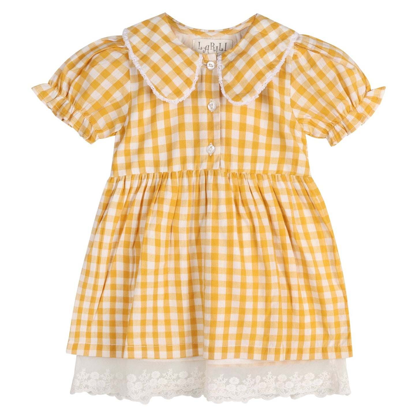 Citrus Gingham Girls Dorothy Dress - LARILI