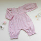 Pink Ditsy Print Cord Romper