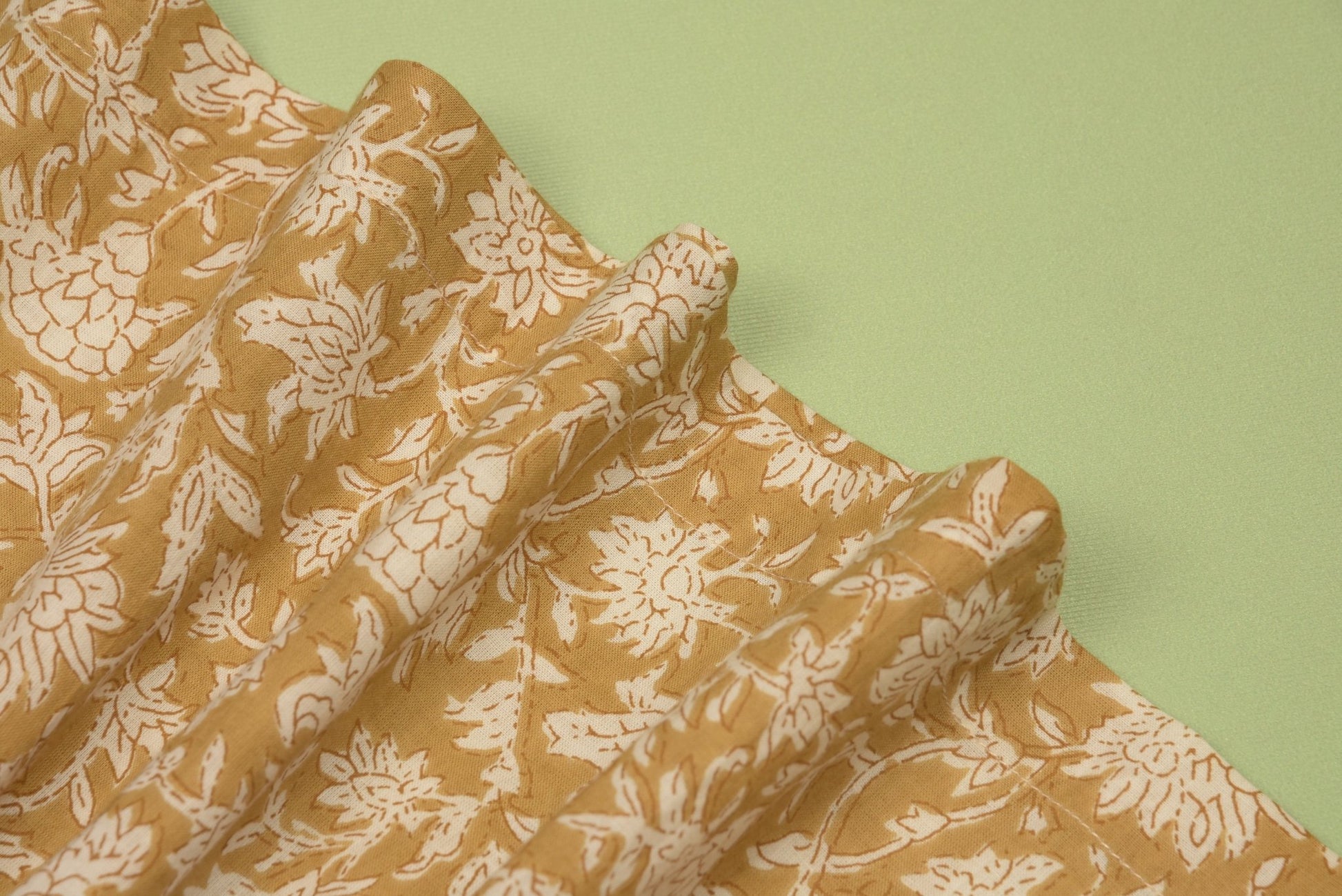 Embroidered fabric V shape Yoke Dress - LARILI