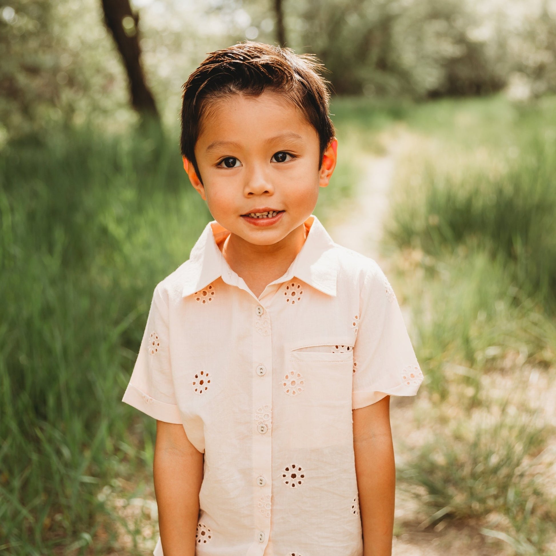 Embroidered Schiffli Boys Shirt and Pant Set - LARILI