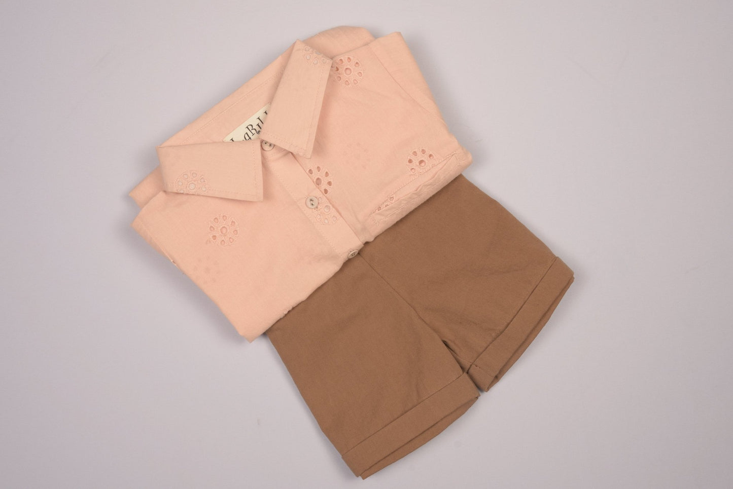 Embroidered Schiffli Boys Shirt and Pant Set - LARILI