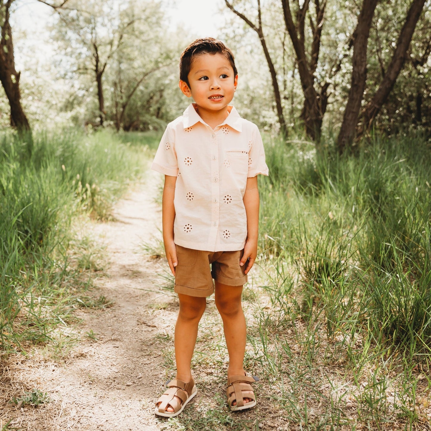 Embroidered Schiffli Boys Shirt and Pant Set - LARILI