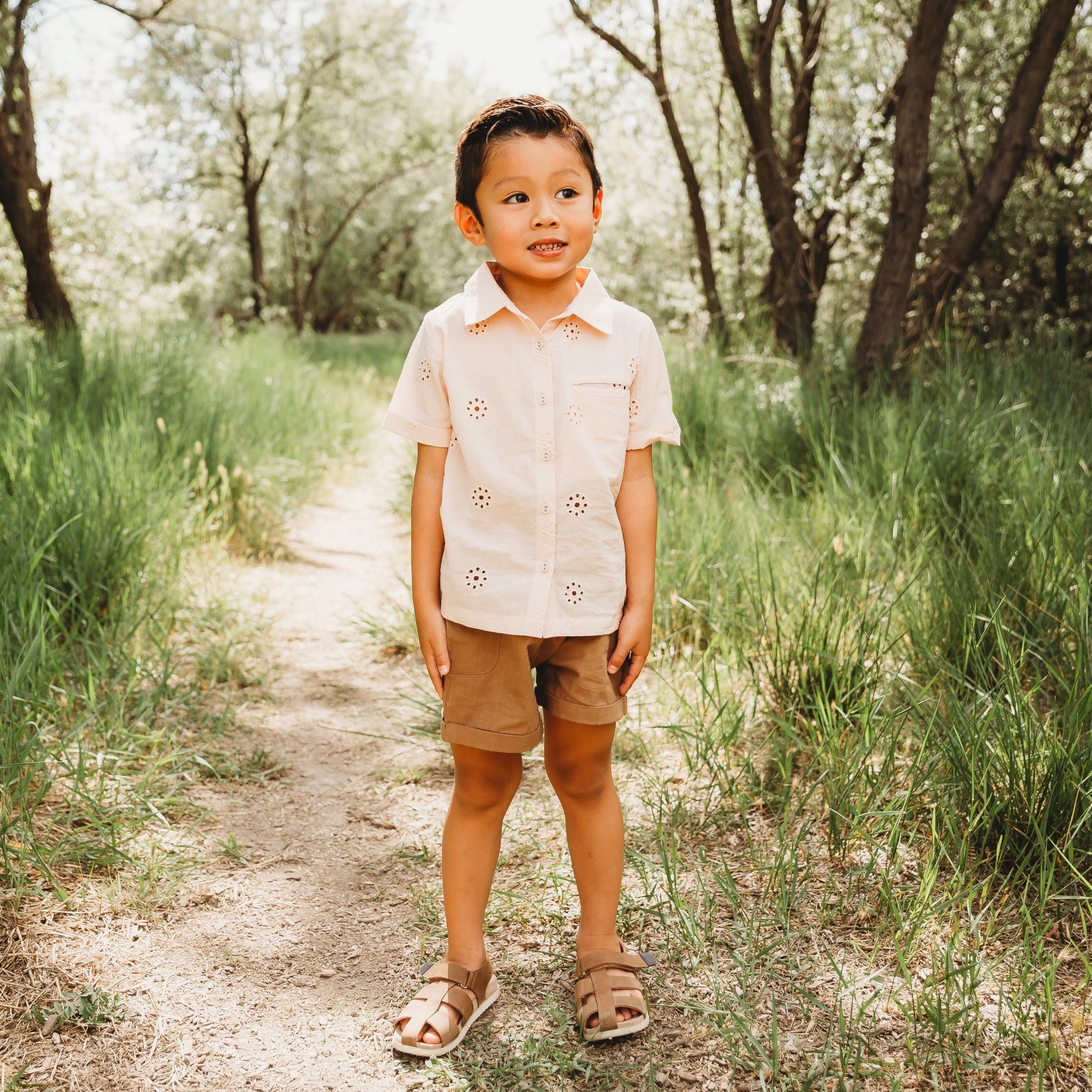 Embroidered Schiffli Boys Shirt and Pant Set - LARILI