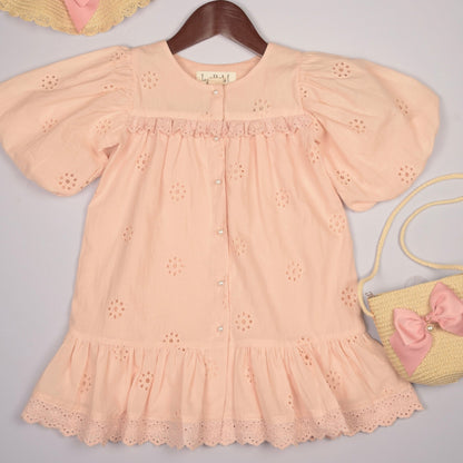 Embroidered Schiffli Dress - LARILI