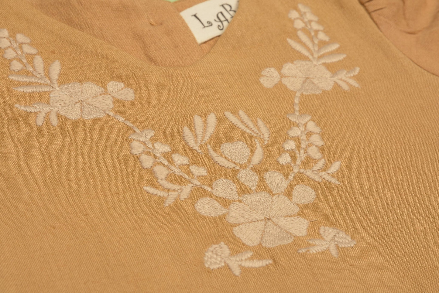 Embroidered yoke with Puff Sleeves - LARILI