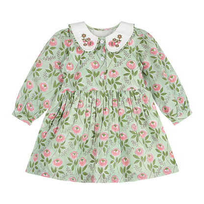 Emerald Bloom Floral Dress