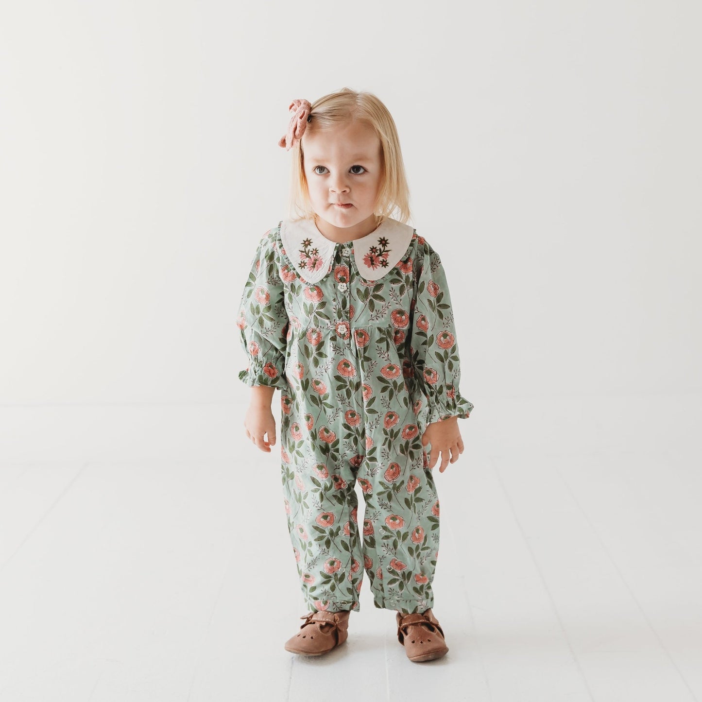 Emerald Bloom Floral Jumpsuit