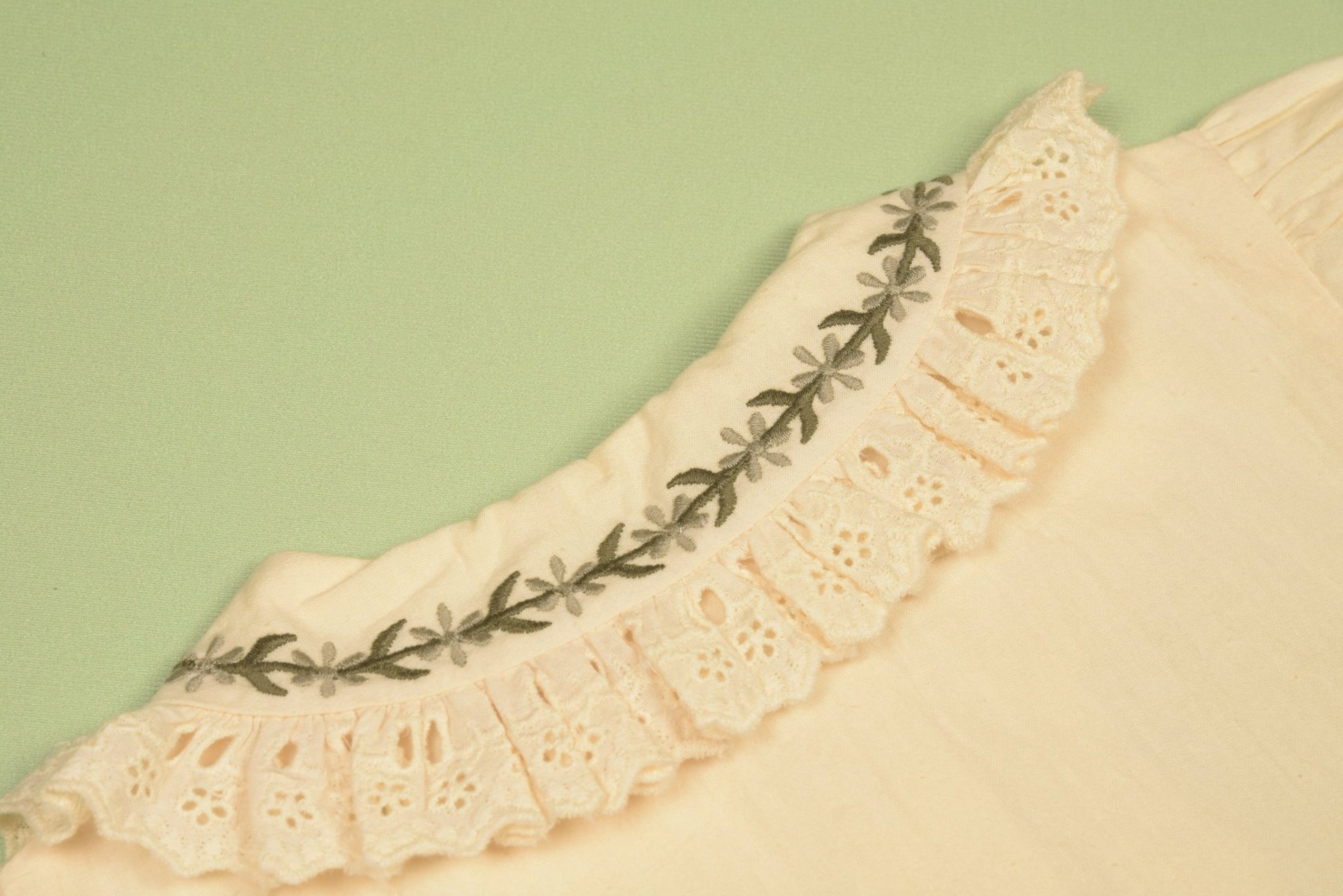 Green Gingham Pinafore Dress and Blouse Set - LARILI