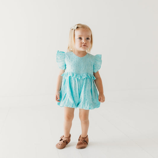 Little Cloud Schiffli Romper | Bubble