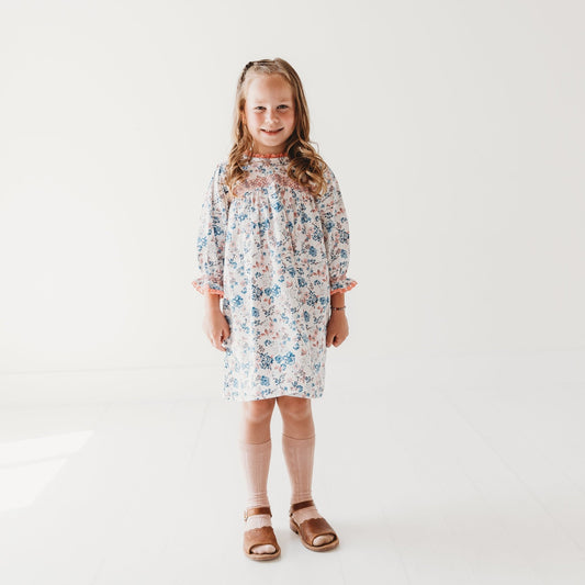 Smocked Pastel Parade Cord Dress