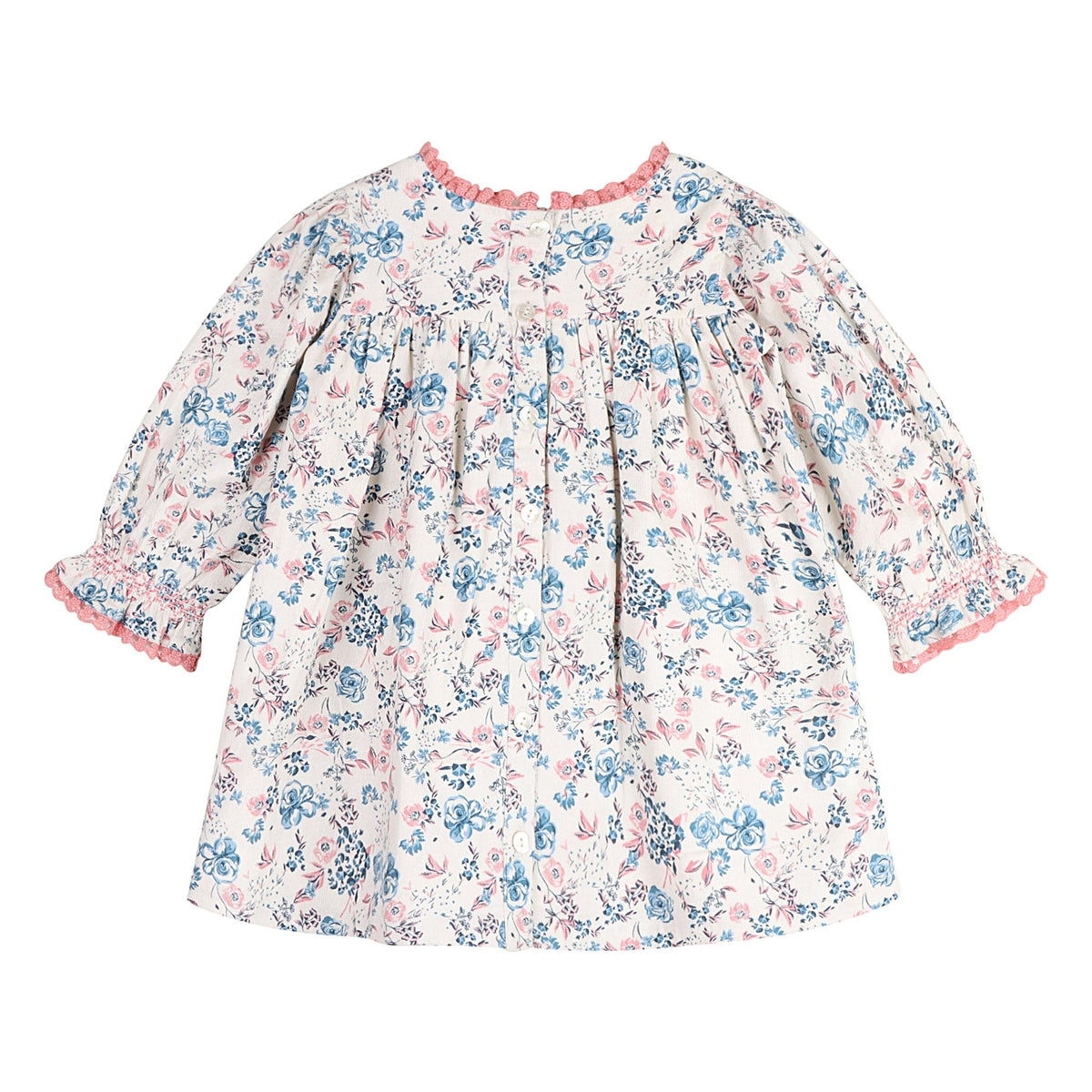 Smocked Pastel Parade Cord Dress