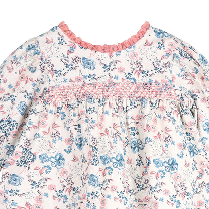 Smocked Pastel Parade Cord Dress