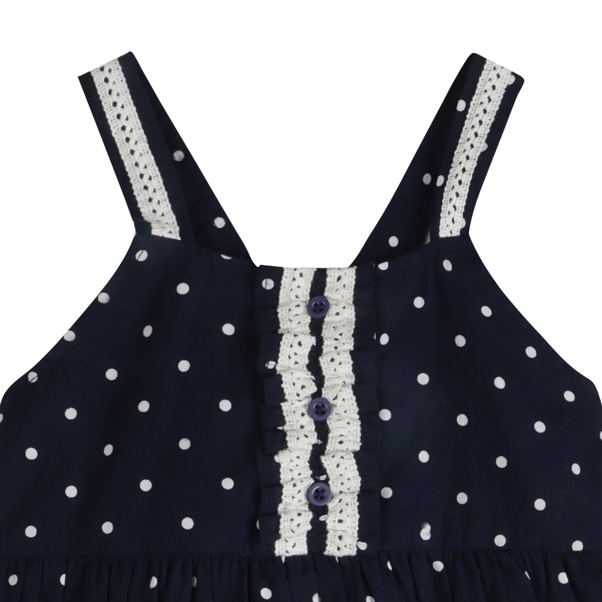 Starlit Nautical Breeze Polka Dress - LARILI