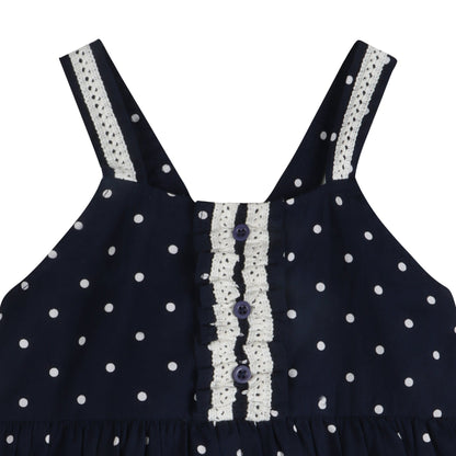 Starlit Nautical Breeze Polka Dress - LARILI