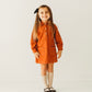 Chutney Roll Up Sleeves Girl's Corduroy Shirt Dress