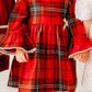 Red Plaid Girl's Christmas Dress