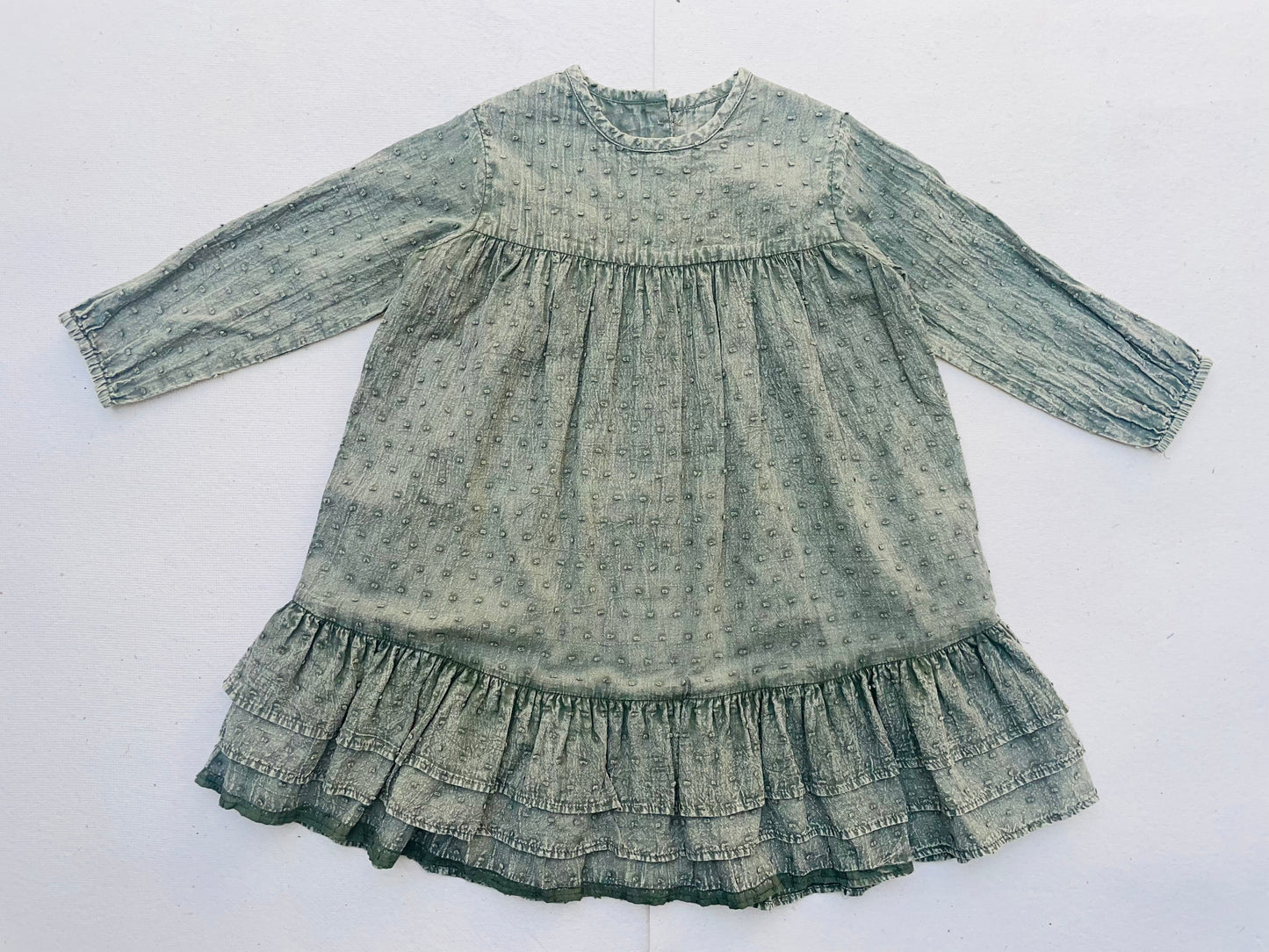Stone Wash Prairie Frill Girl's Dress