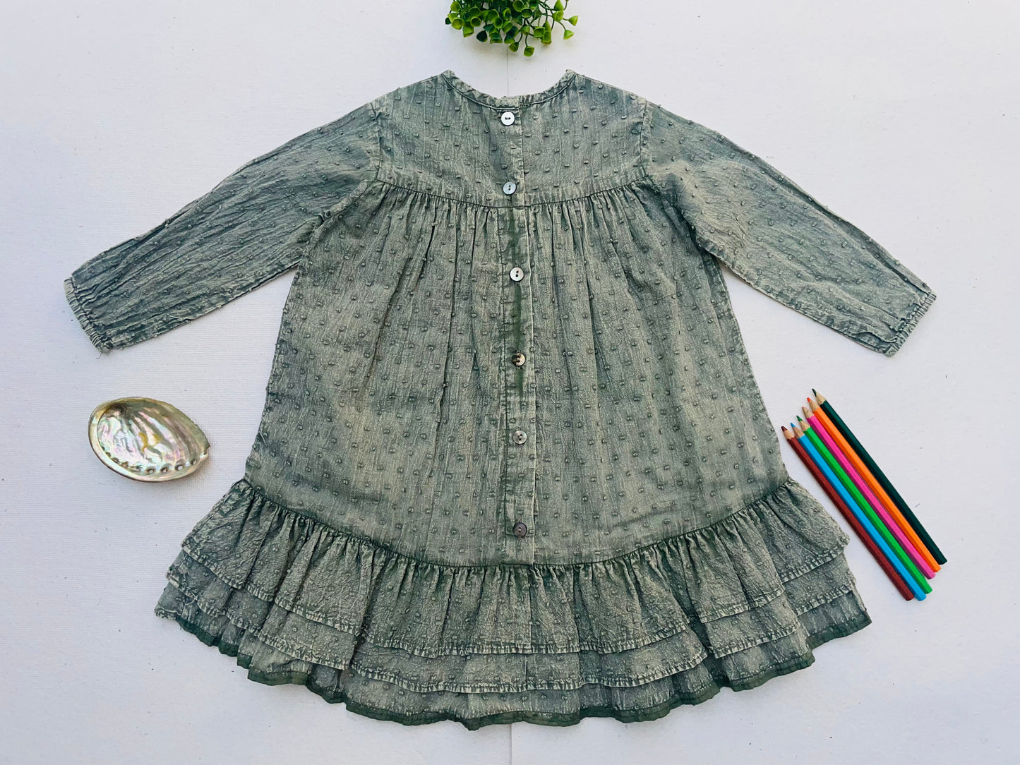 Stone Wash Prairie Frill Girl's Dress