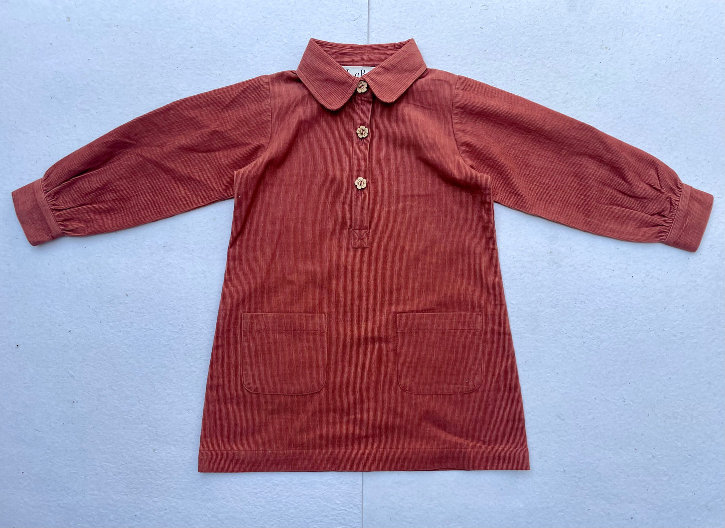 Chutney Roll Up Sleeves Girl's Corduroy Shirt Dress