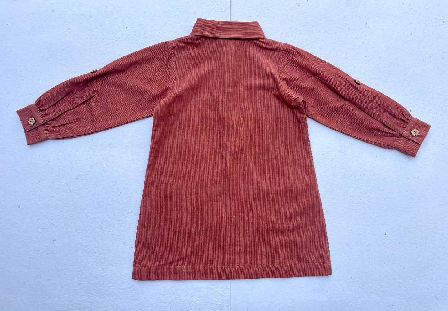Chutney Roll Up Sleeves Girl's Corduroy Shirt Dress